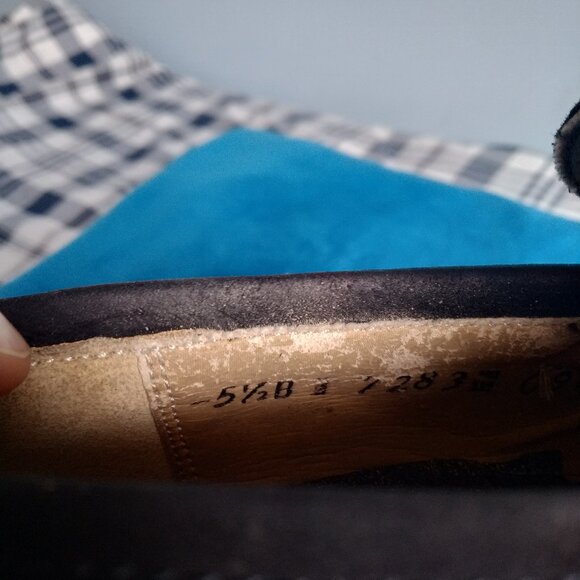 Vintage Skechers Black Chunky Heel Loafer Shoes Size 5 1/2 B - Picture 9 of 9